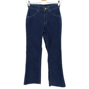 VTG Lee Womens 23 Tall Dark Blue Cotton Blend Denim Jeans Made in USA Talon Zip